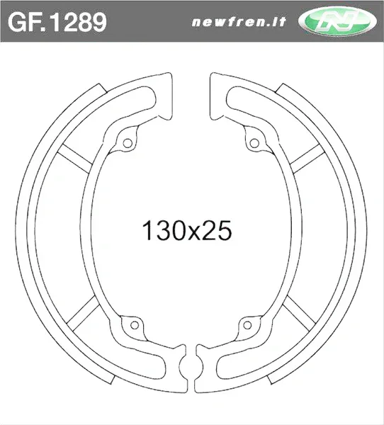 Spedizione Gratuita GF1289 - GANASCE FRENO HEXAGON 250 98>CN 250