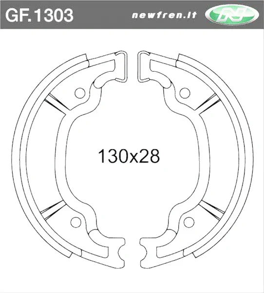 Prezzo Basso GF1303 - SERIE GANASCE FRENO POSTERIORI MAJESTY 125-150 FINO AL 2000