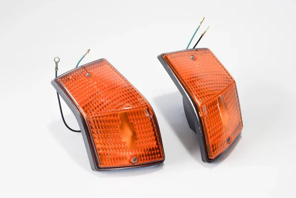 Soddisfatti O Rimborsati 58403 - COPPIA FRECCIE POSTERIORI CON VETRI ARANCIONI OLYMPIA PIAGGIO VESPA PX 125-150-200 E - T5