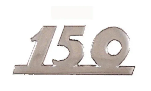 Offerta 142720230 - TARGHETTA "150" SCUDO ANTERIORE 'RMS' PER PIAGGIOVESPA 150