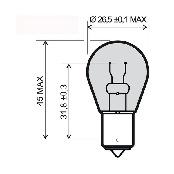 246510195KIT3PZ - LAMPADA 12V-21W BA15S BIANCA Offerta Limitata