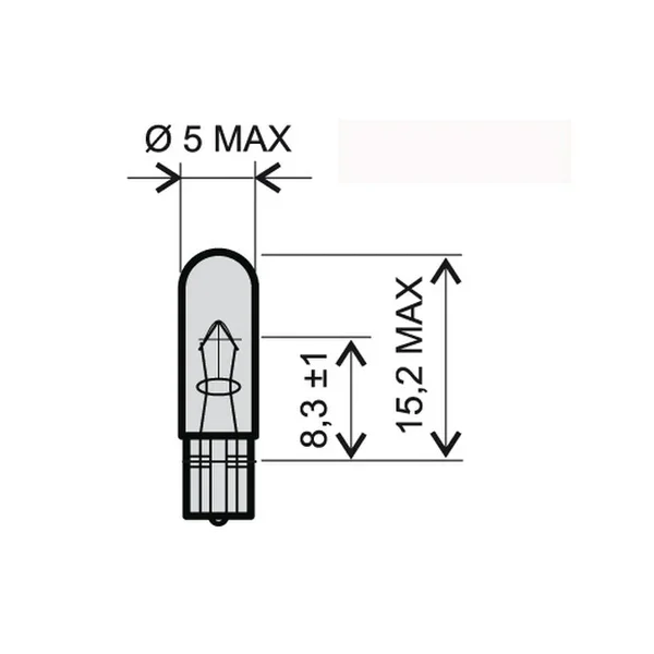 246510255KIT3PZ - LAMPADA 12V-2W T5 Solo Oggi