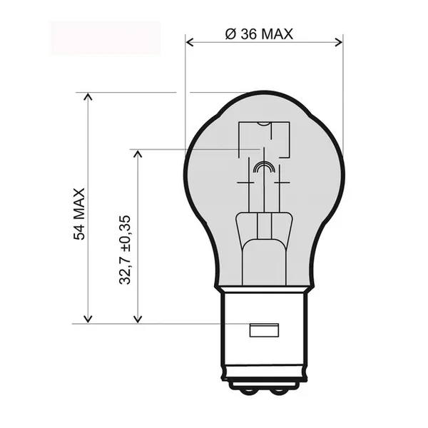 Direttamente Dal Produttore 246510325KIT3PZ - KIT 3 LAMPADINE BIANCHE 12V-45/40W BA20D