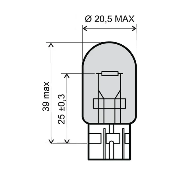 Sconto 246510385KIT3PZ - LAMPADA 12V-21W T 20 BIANCA