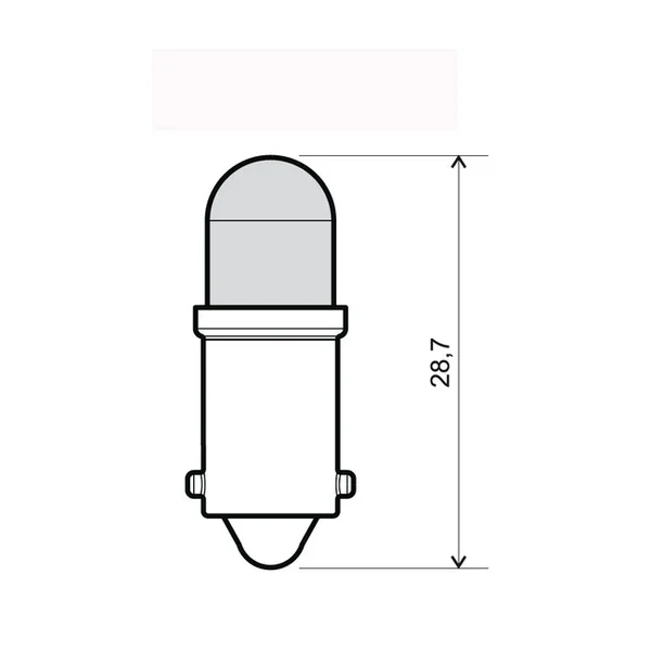 246510555KIT3PZ - LAMPADA 12V BA9S COLORE BIANCO LED Offerta