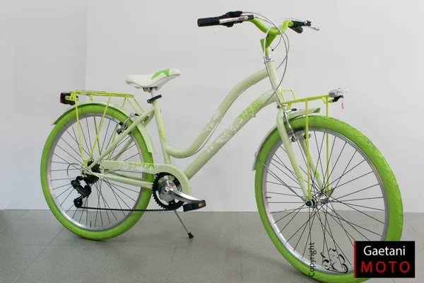 26.GLAM6.02 - BICI BIMBA KLASS BIKE GLAM 6V 26'' DA 42MM GREEN Miglior Prezzo