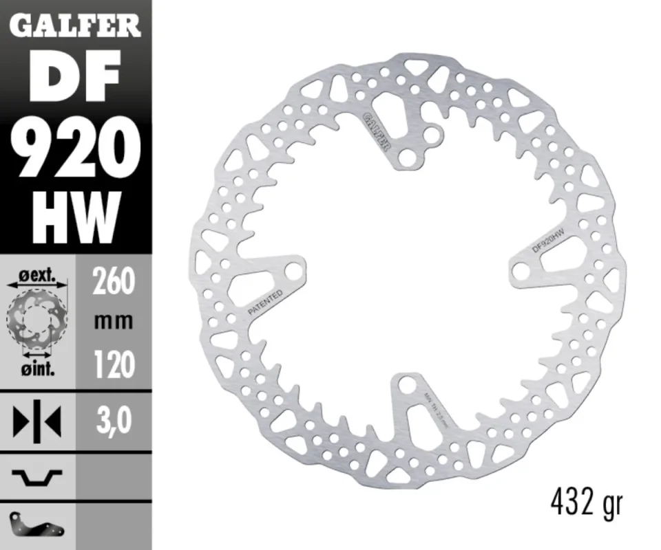 Galfer Disco Freno Antreriore SHARK FIXED 260X3MMper SHERCO 450 SEF-R FORK WPModelli: 2015 DF920HW Acquista Ora