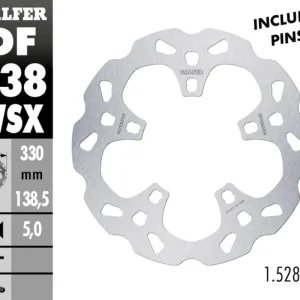 Vendita Finale Galfer Disco Freno Antreriore WAVE FIXED OVERSIZE 330X5MM per HARLEY DAVIDSON FLHTKSE CVO ULTRA LIMITED Modelli dal 2019 al 2020 DF838WSX
