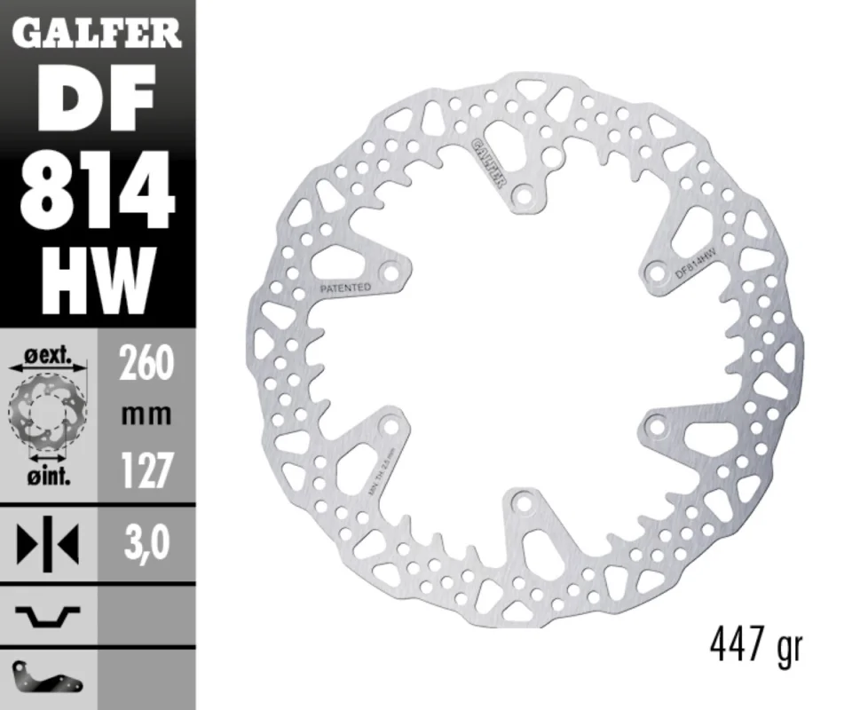 Scelto Dai Clienti Galfer Disco Freno Antreriore SHARK FIXED 260X3MMper BETA 498 RR 4T ENDUROModelli: 2013 DF814HW