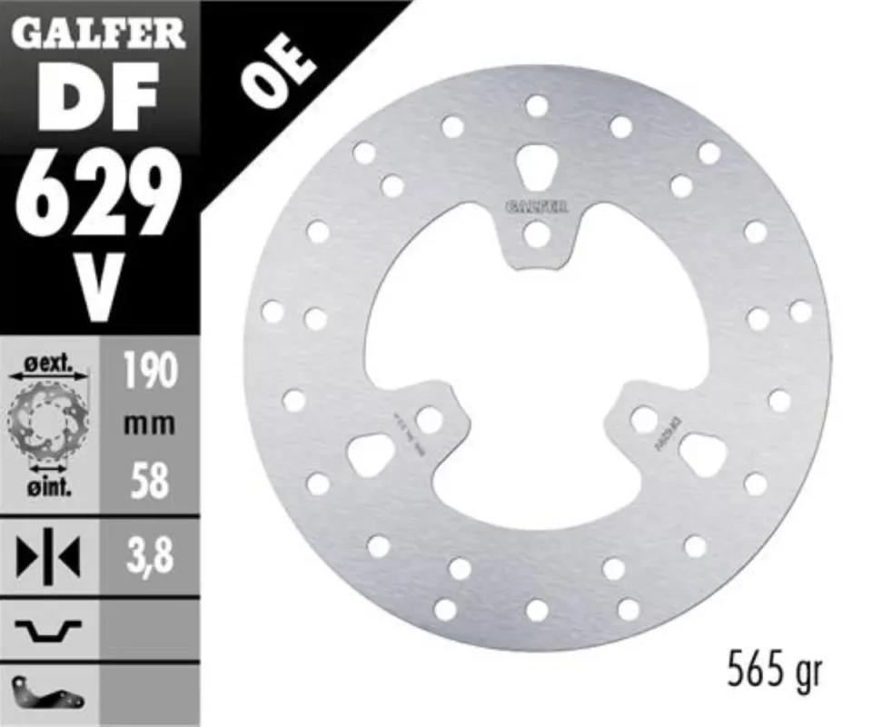 Spedizione Gratuita Galfer Disco Freno Antreriore ROUND FIXED 190X3.8MM per BETA CHRONO 50Modelli: 1994 DF629V