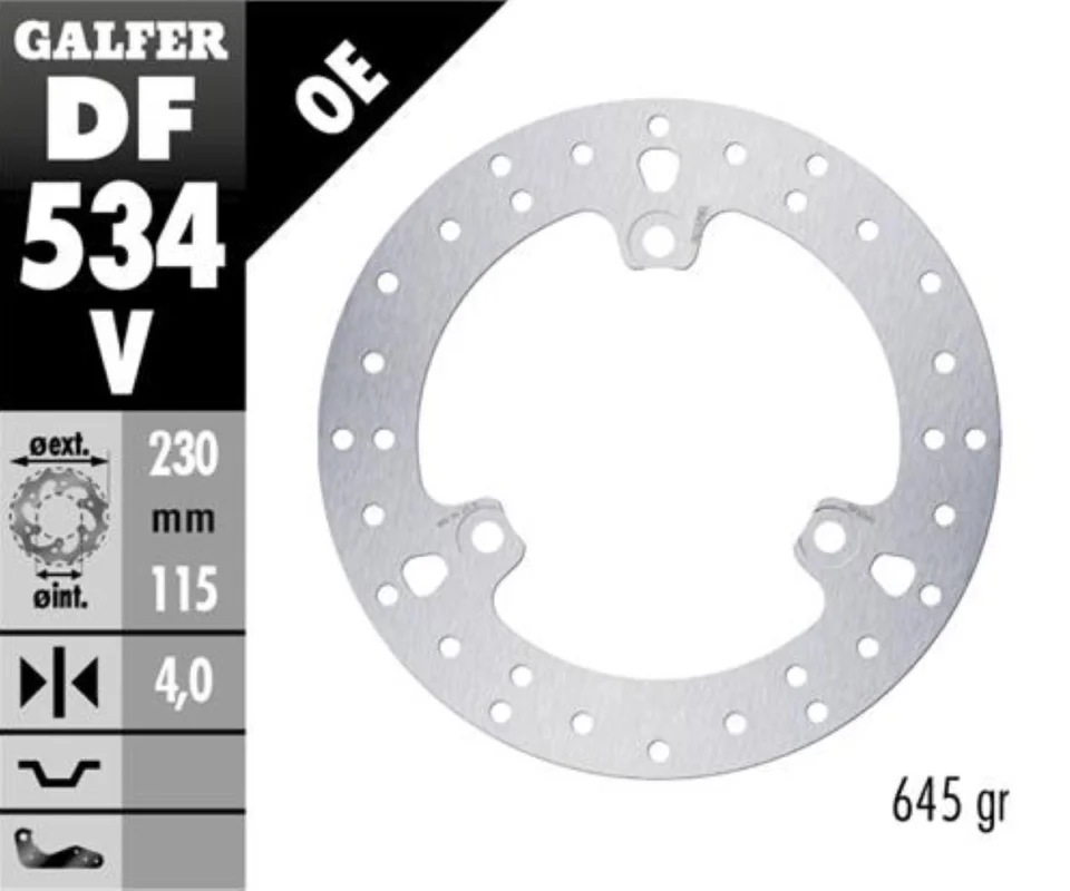 Offerta Speciale Galfer Disco Freno Antreriore ROUND FIXED 230X4MM per YAMAHA N MAX 155 ABSModelli: 2018 DF534V