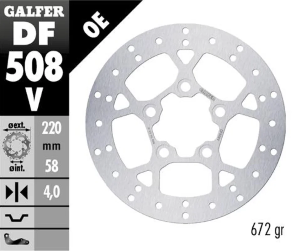 Affare Galfer Disco Freno Antreriore ROUND FIXED 220X4MM per KYMCO GRAND DINK 250Modelli: 2001 DF508V