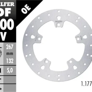 A Buon Prezzo Galfer Disco Freno Antreriore ROUND FIXED 267X5MM per MBK MOTOBEKANE SKYCRUISERModelli: 2010 DF500V