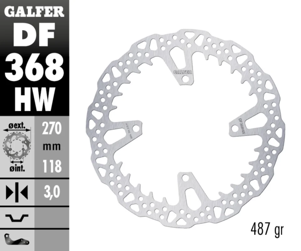 Galfer Disco Freno Antreriore SHARK FIXED 270X3MMper SUZUKI RM-Z450Modelli: 2018 DF368HW Prezzo Ridotto
