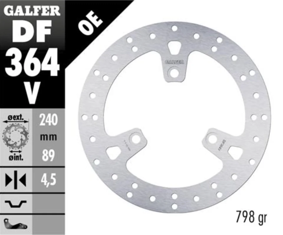 Novità Galfer Disco Freno Antreriore ROUND FIXED 240X4.5MM per SUZUKI UH 200 BURGMANModelli dal 2007 al 2013 DF364V