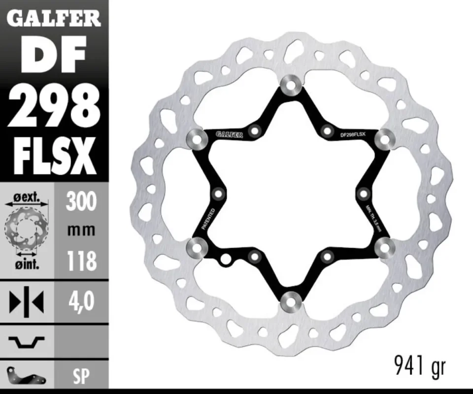 Galfer Disco Freno Antreriore W FLOATING OVERSIZE (C. STEEL) 300X4MMper FANTIC XE 125 2TModelli: 2021 DF298FLSX Offerta