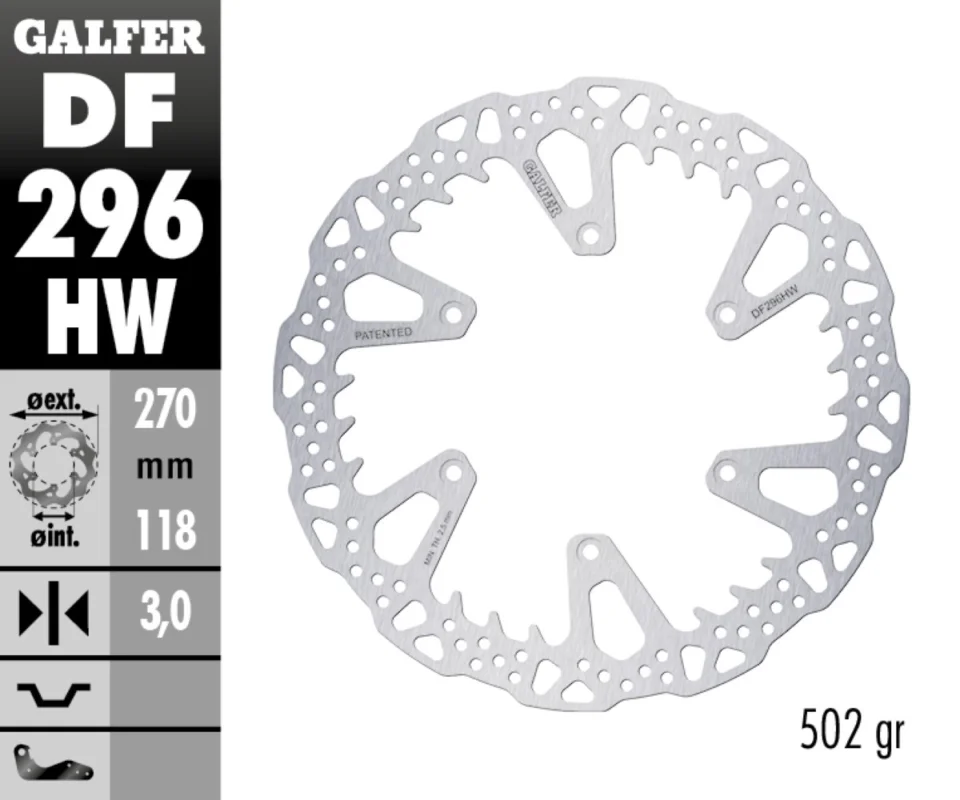 Compra Oggi Stesso Galfer Disco Freno Antreriore SHARK FIXED 270X3MMper YAMAHA YZ 450 FModelli: 2020 DF296HW