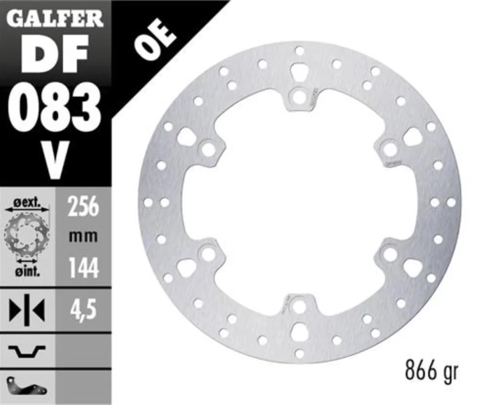 Galfer Disco Freno Antreriore ROUND FIXED 256X4.5MM per HONDA SILVER WING 400Modelli dal 2002 al 2008 DF083V Promozione Esclusiva