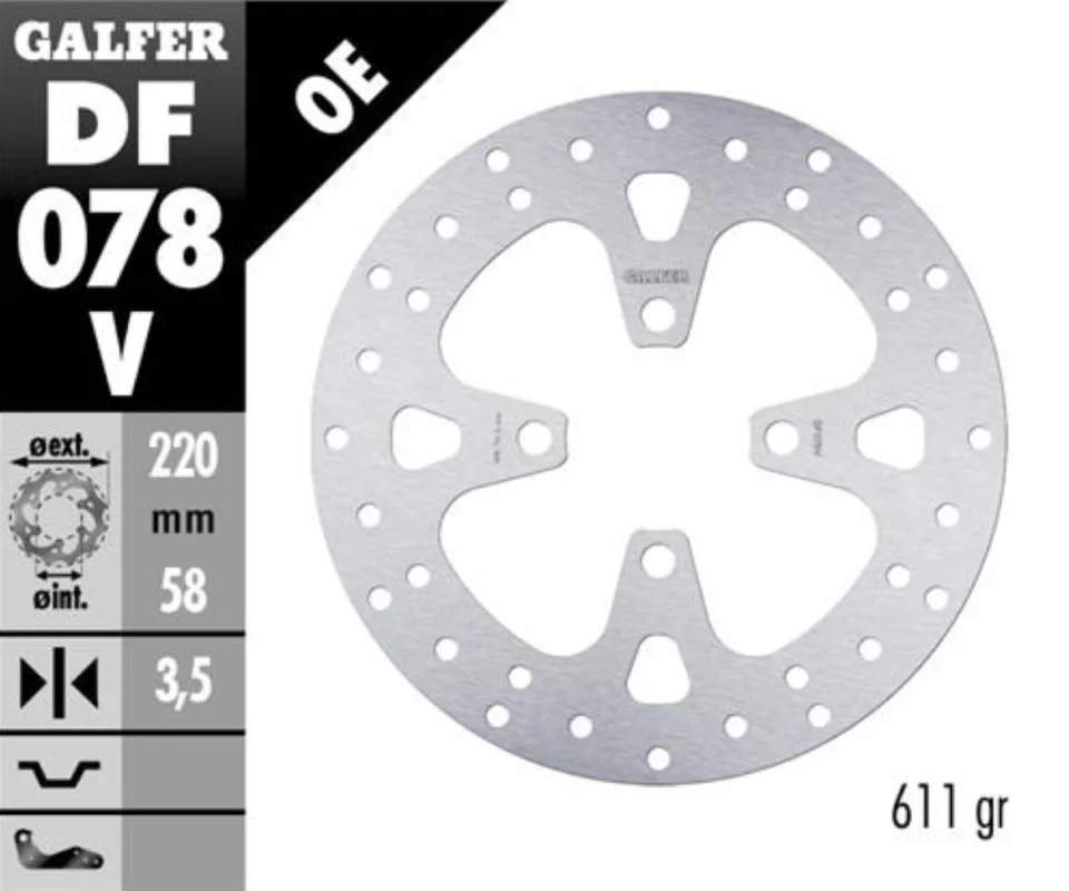 Galfer Disco Freno Antreriore ROUND FIXED 220X3.5MM per HONDA INDONESIA BEAT SWModelli: 2012 DF078V Quantità Limitata