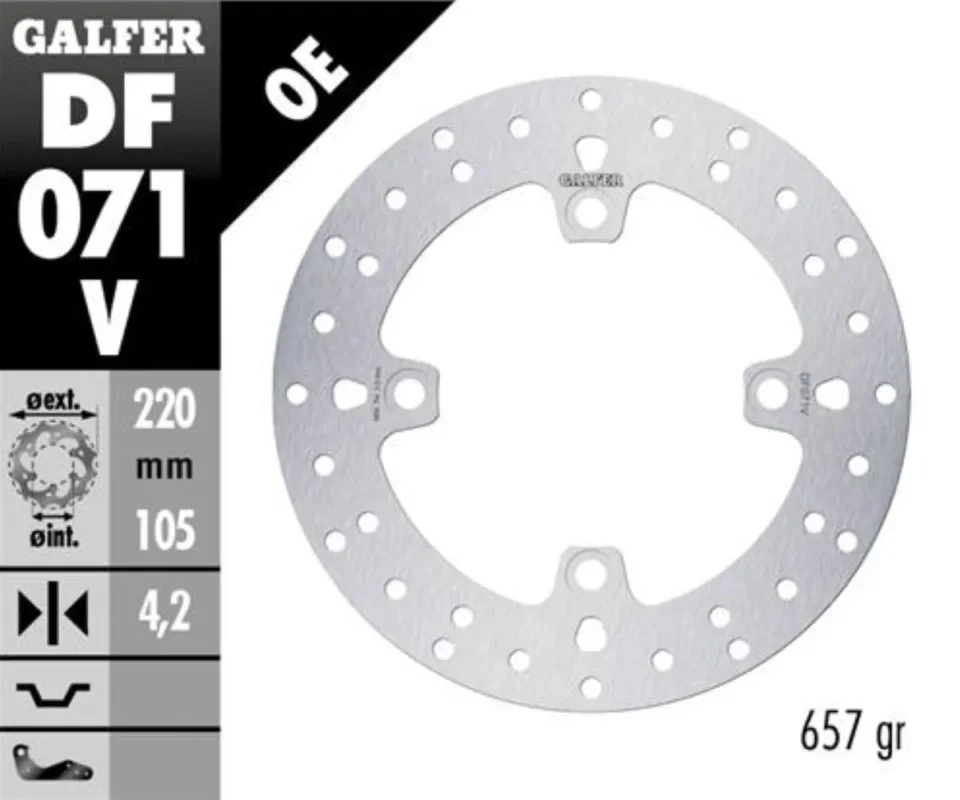 Galfer Disco Freno Antreriore ROUND FIXED 220X4.2MM per HONDA DYLAN 125Modelli: 2002 DF071V Professionale