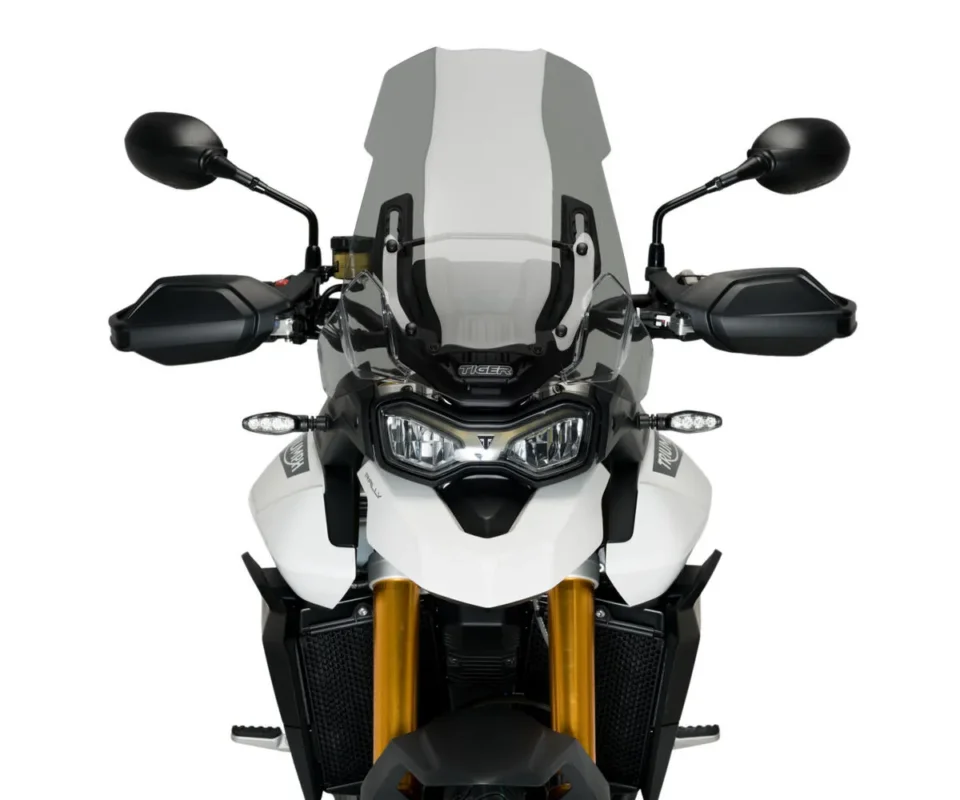 Reso Gratuito Cupolino Parabrezza Touring Plexiglass JD9 Fumè Chiaro per TRIUMPH TIGER 900 / GT / GTLOWModelli dal 2020 al 2026 JD9-26-F