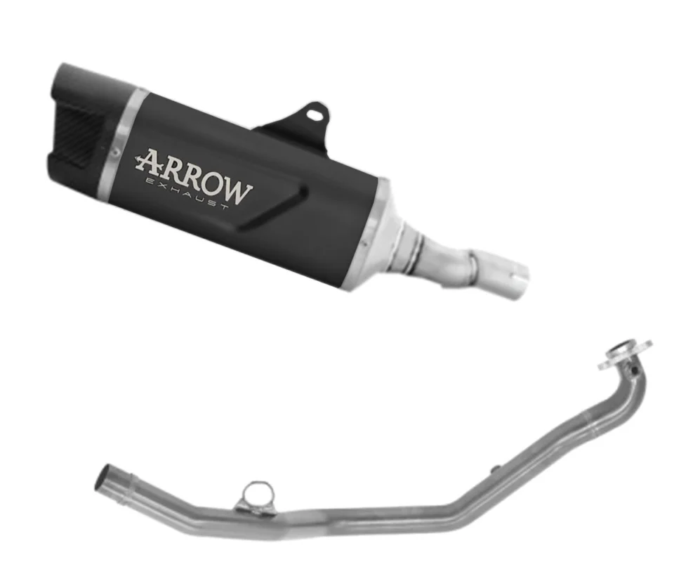Impianto di Scarico Completo Arrow Indy Race EVO Short Version Alluminio Dark per HONDA FORZA 750Modelli dal 2025 al 2026 73523AKNC + 73022MI Direttamente Dal Produttore
