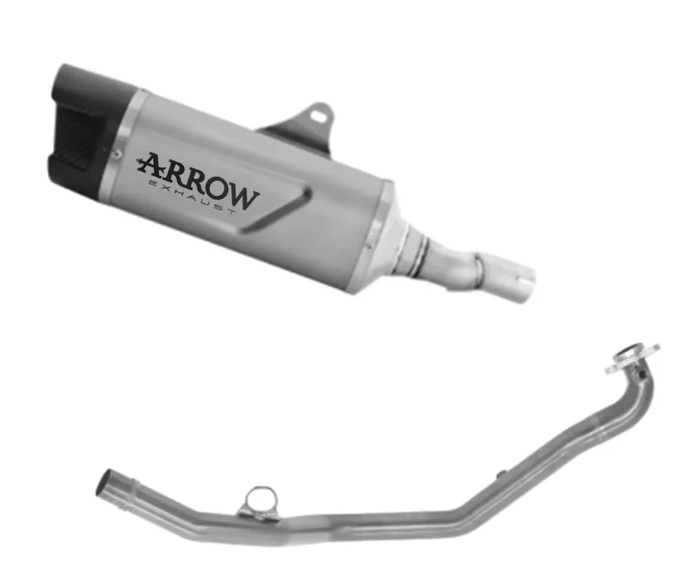Solo Oggi Impianto di Scarico Completo Arrow Indy Race EVO Short Version Titanio per HONDA FORZA 750Modelli dal 2025 al 2026. 73523PKC + 73022MI