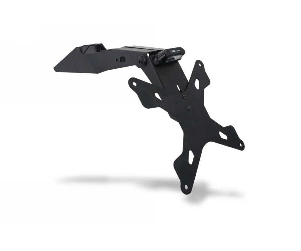 Nuova Collezione Porta Targa Regolabile Cnc Racing Nero Aprilia Tuono V4 1100Modelli dal 2021 al 2022 PT160B