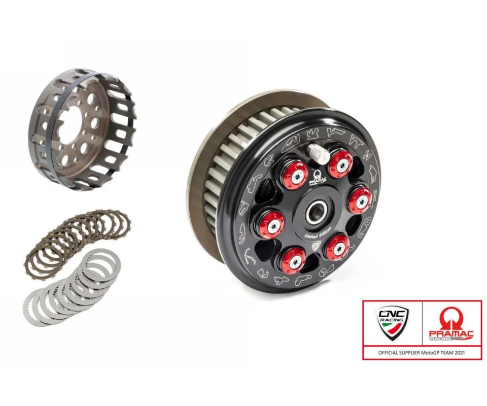 Frizione Antisaltellamento Master Tech Team Pramac Lim. Ed. 12 Denti Sinterizzati Cnc Racing Ducati Multistrada 1000Modelli dal 2003 al 2006 FR366BPR Nuova Collezione