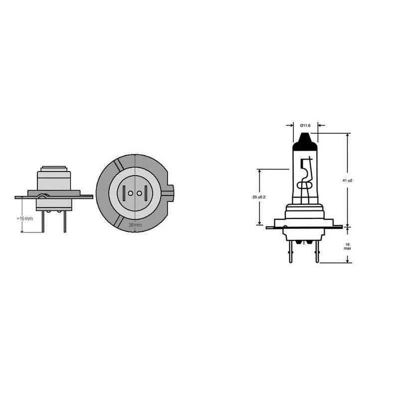 Ordina Subito Lampada Osram H7 12V 55W PX26D Vetro Trasparente