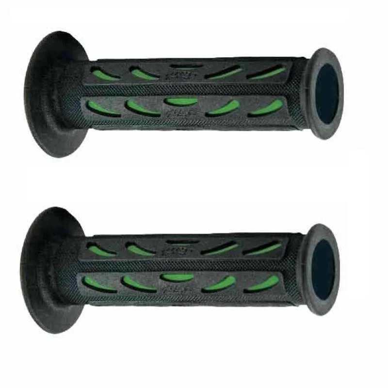 Manopole Pro Grip 724 Dual Density Stradali Colore Nero Verde con Foro Laterale Occasione