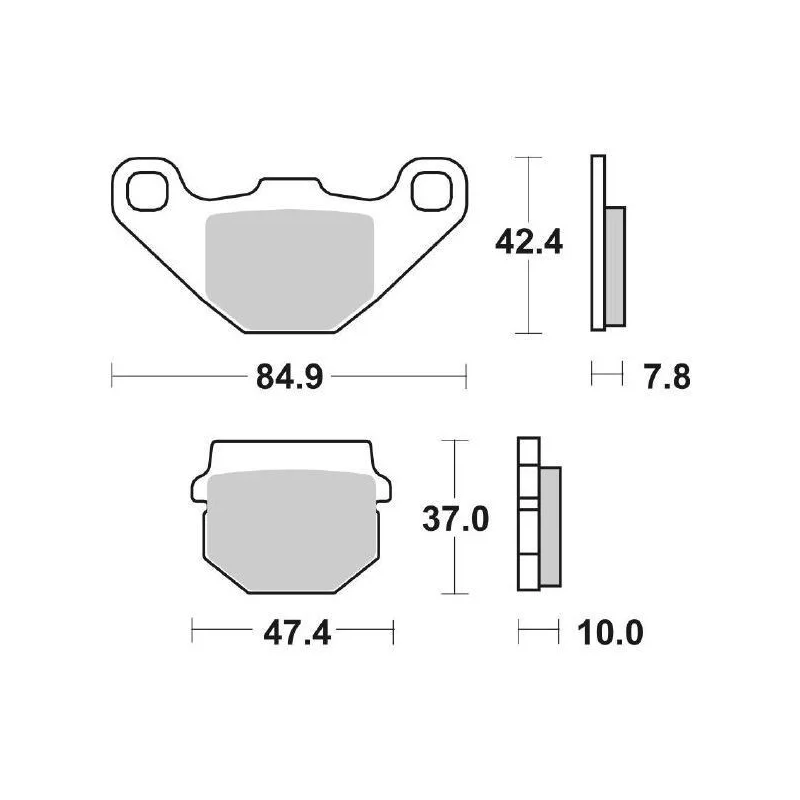 Pastiglie Freno SBS 102 HF Ceramica Anteriori-Posteriori Prezzo Ridotto