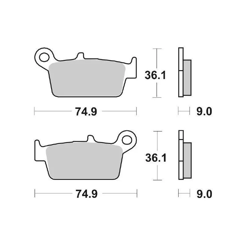 Spedizione Espresso Pastiglie Freno SBS 121 HF Ceramica Anteriori-Posteriori