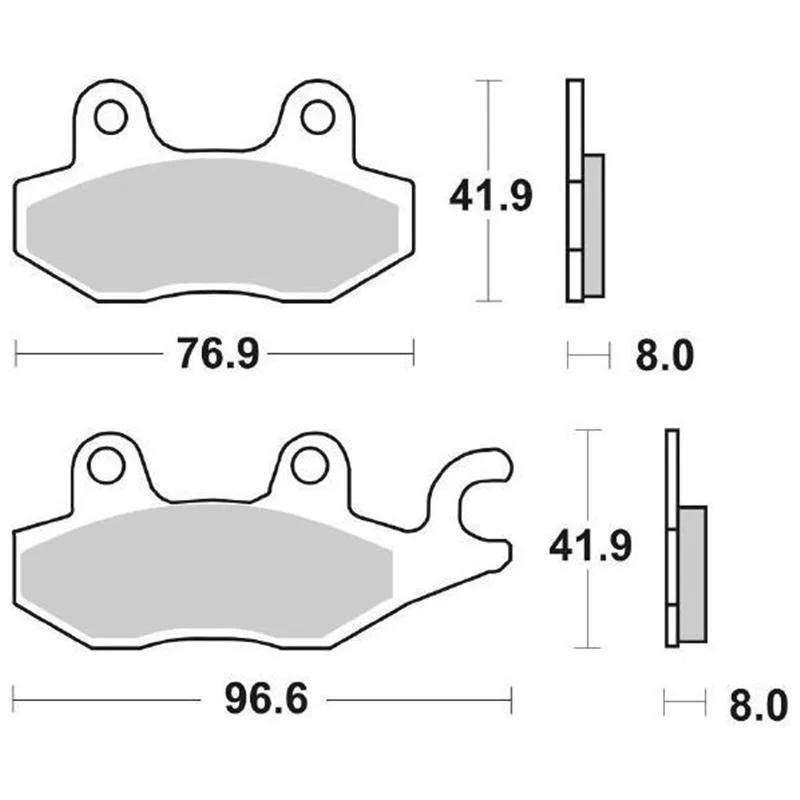 Prezzo Basso Pastiglie Freno SBS 134 MS Sinterizzate Anteriori - Posteriori