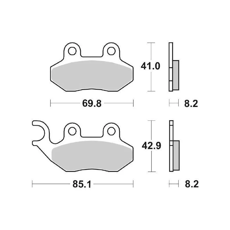 Pastiglie Freno SBS 140 HF Ceramica Anteriori-Posteriori Prezzo Ridotto