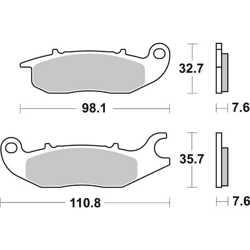 Nuova Collezione Pastiglie Freno SBS 180 HF Ceramica Anteriori-Posteriori
