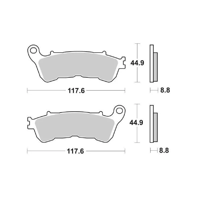 Reso Gratuito Pastiglie Freno SBS 192 MS Sinterizzate Anteriori - Posteriori