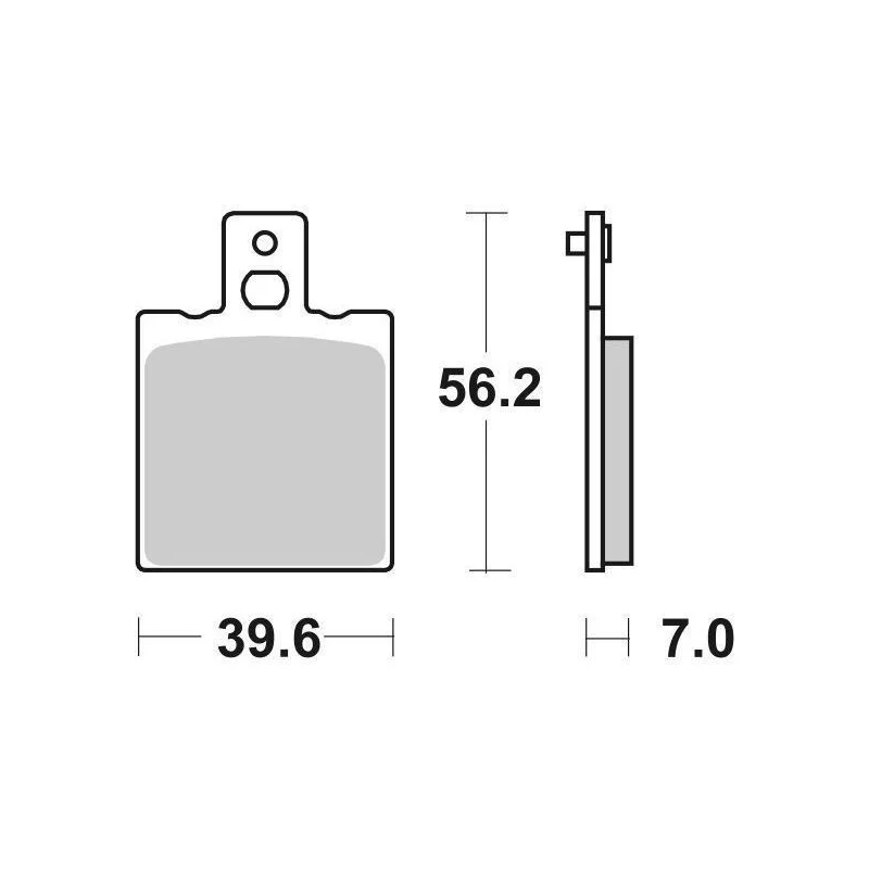Spedizione Espresso Pastiglie Freno SBS 519 LS Sinterizzate Posteriori