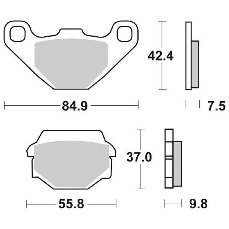 Reso Gratuito Pastiglie Freno SBS 586 HF Ceramica Anteriori-Posteriori
