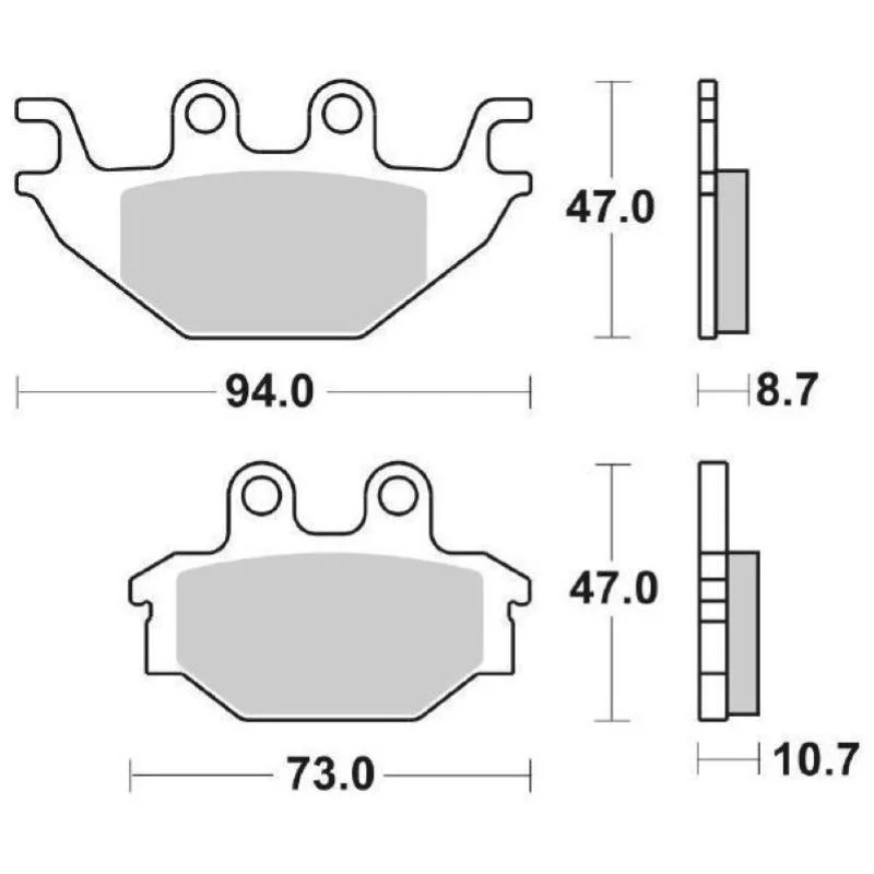Offerta Speciale Pastiglie Freno SBS 810 HF Ceramica Anteriori-posteriori
