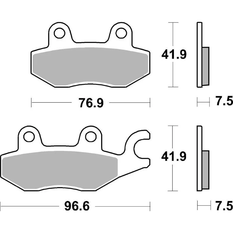 Esclusivo Pastiglie Freno SBS 955 RST Sinterizzate Anteriori
