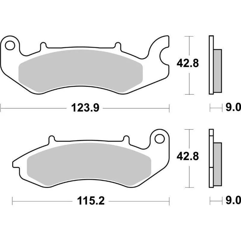 Spedizione Espresso Pastiglie Freno SBS 968 HF Ceramica Anteriori-Posteriori