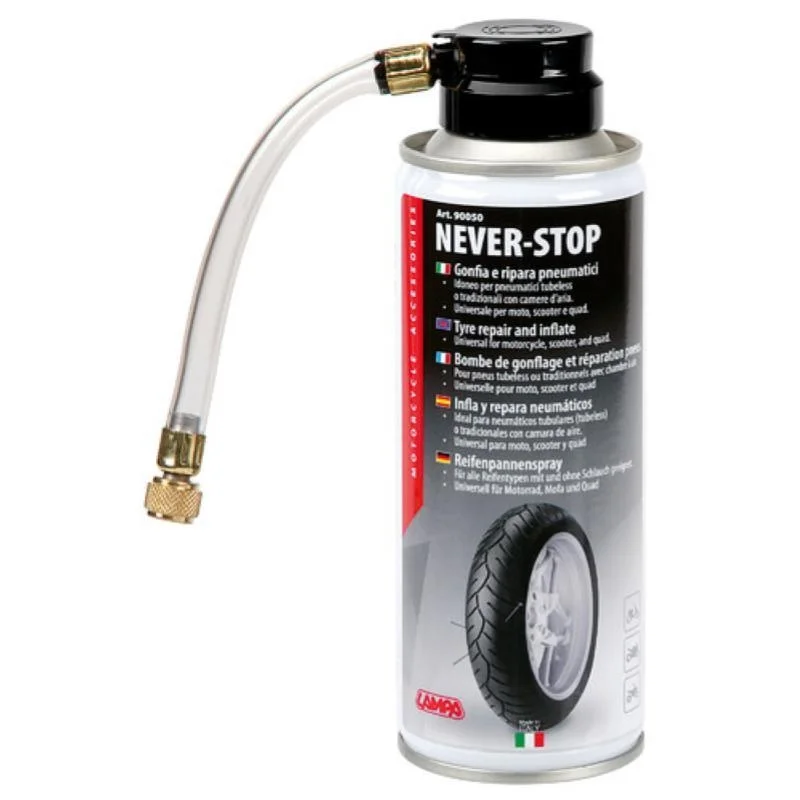Consegna Rapida Spray Lampa 90050 Gonfia e ripara pneumatici per moto e scooters.