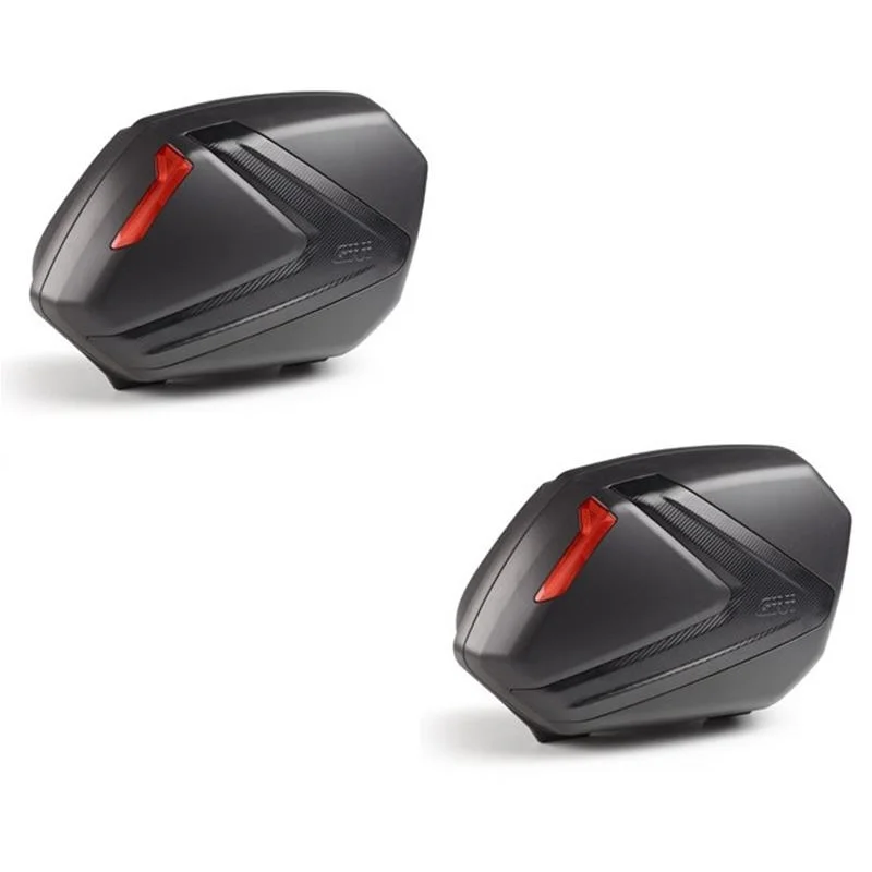 Valigie Laterali Givi V37NN Monokey Side 37 Litri con Cover Look Carbon e Catadiottri Rossi Occasione Imperdibile