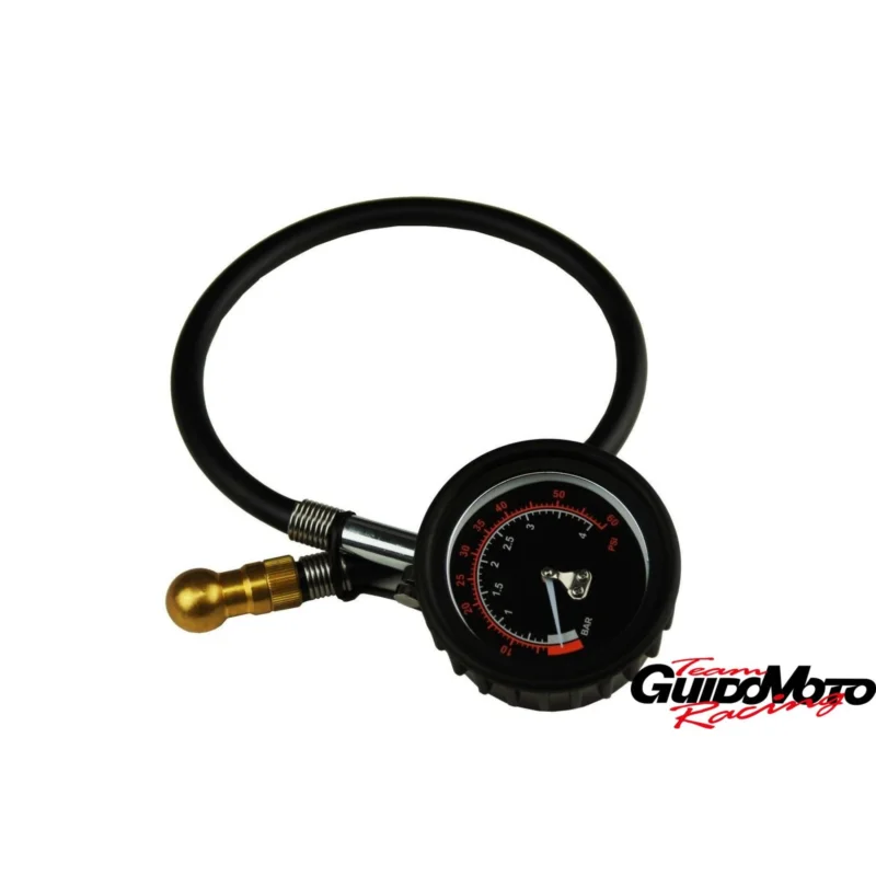 MANOMETRO DI PRECISIONE PRESSIONE PNEUMATICI RUOTE MOTO SCOOTER AUTO ATV 08-0550 Spedizione Espresso