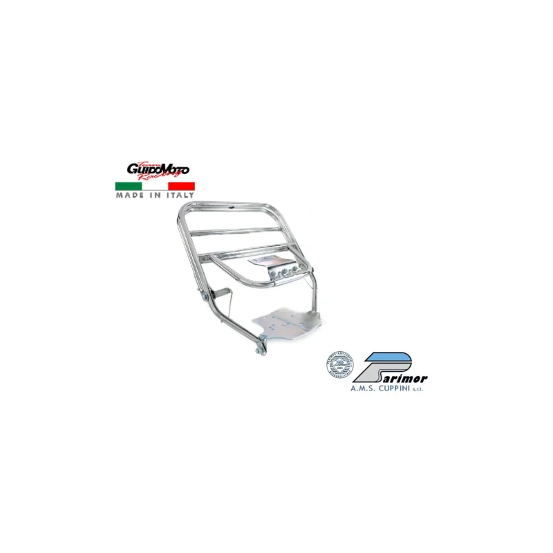 PORTAPACCHI POSTERIORE CROMATO VESPA PK 50 125 PIAGGIO AMS CUPPINI C32/4 Promozione
