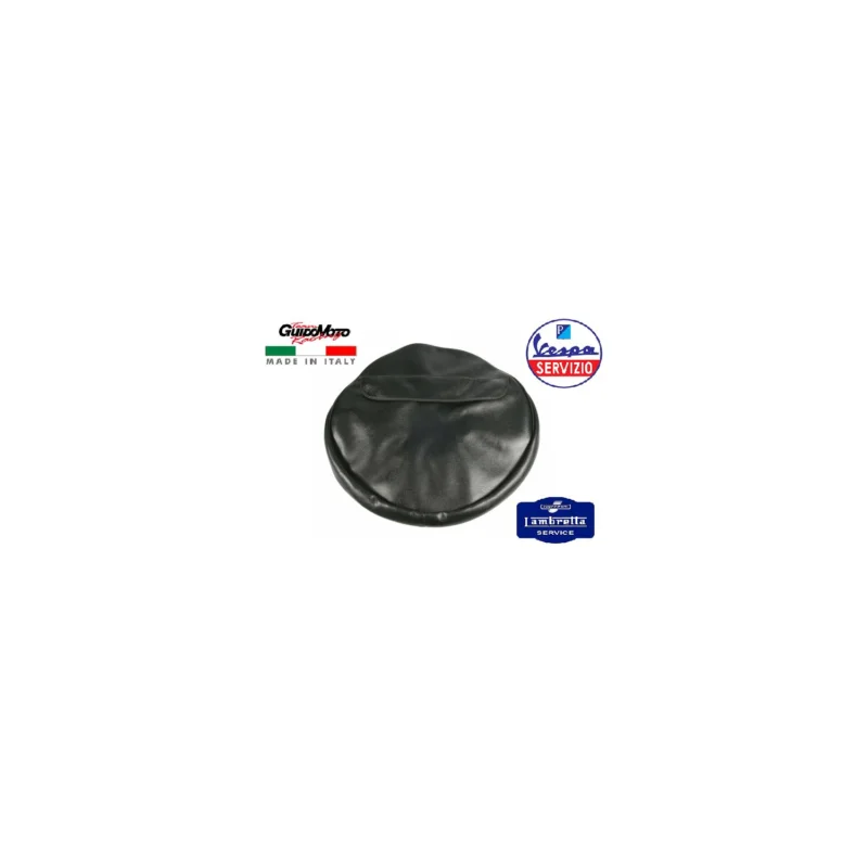 COPRI RUOTA SCORTA ECOPELLE NERO TASCA 3.50-10" VESPA LAMBRETTA C553 Offerta Lampo