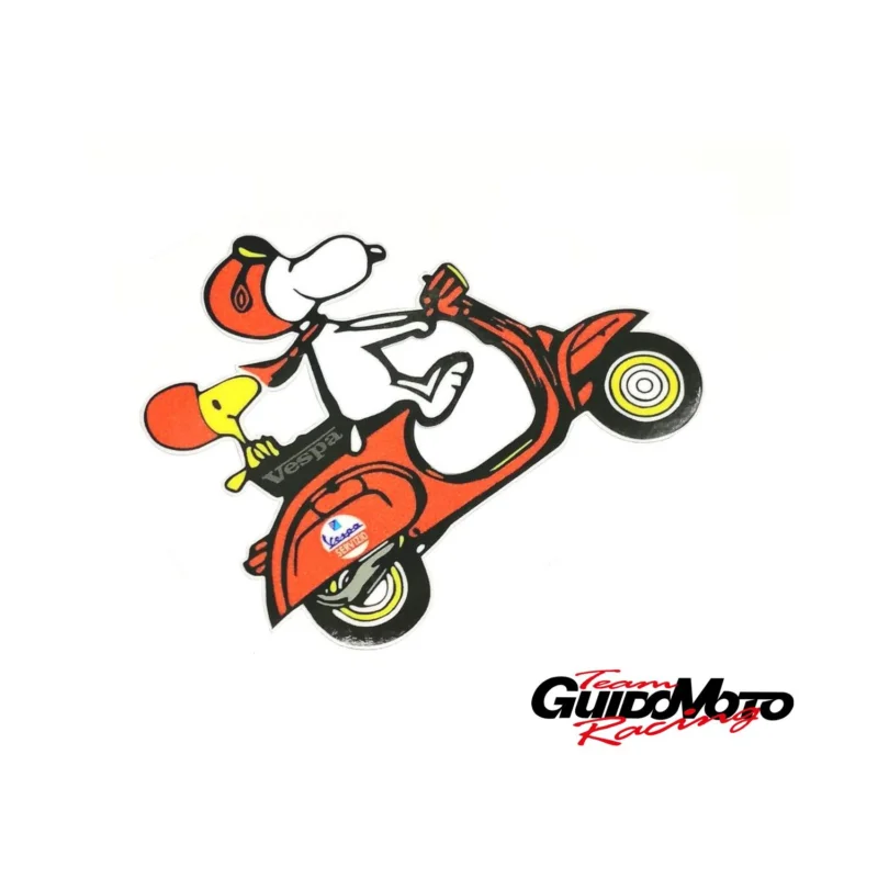 Spedizione Gratuita ADESIVO SNOOPY IN VESPA GMV0121