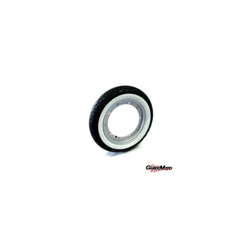 3.00-10" Ruota completa Vespa con pneumatico fascia bianca Offerta Del Giorno