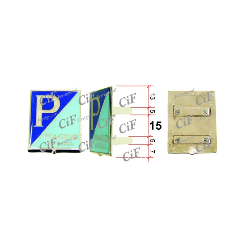 Promozione 5746-MGL SCUDETTO METALLO SCUDO ANTERIORE PIAGGIO GENOVA